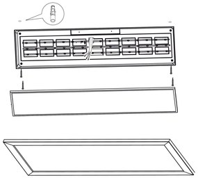 Eglo 99476 - Plafonieră LED PIGLIONASSO LED/32W/230V 345x1245 mm
