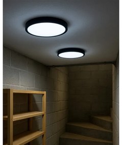 Plafonieră LED 32 W, 230 V, 3000/4000/6500 K, Ø 40 cm, neagră