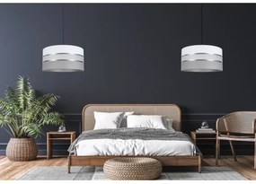 Lustră pe cablu CORAL 1xE27/60W/230V d. 40 cm albă/gri