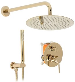 REA-P4110 - Set de duș LUNGO cu baterie încastrată, finisaj auriu