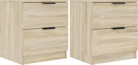 vidaXL Noptiere, 2 buc., stejar sonoma, lemn prelucrat
