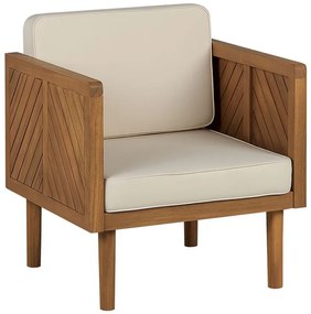 Set mobilier de grădină Blas (lemn deschis + crem alb). 1077929