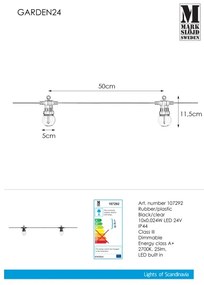Lanț LED decorativ de exterior Markslöjd 107292 GARLAND GARDEN 10xLED 5,5m IP44