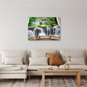 Tablou - Privire la cascade magice (70x50 cm)