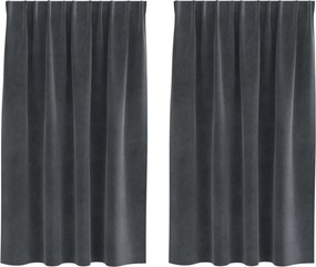vidaXL Perdele opace 2 pcs Gri deschis 140 x 140 cm Catifea