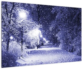 Tablou - Noaptea magică de iarnă (90x60 cm)