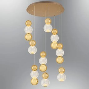 Candelabru LED suspendat pe cablu CREMONA LED/51W/230V 3000K auriu