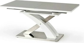 Masa extensibila SANDOR 2, alb/crom, 160/220x90x78 cm