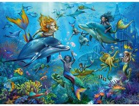 PUZZLE SIRENE SI DELFINI 100 PIESE - RAVENSBURGER (RVSPC00864)