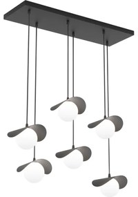 Lustră pe cablu RITUAL 6xG9/8W/230V, neagră