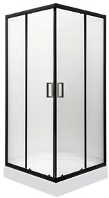 Soho Square Black 80 Carcasă de duș pătrată cu tavă de duș