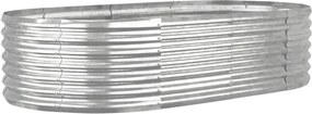 vidaXL Strat înălțat grădină 152x80x36 cm oțel galvanizat