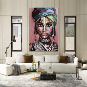 Tablou Canvas, 90x140cm, Dormitor si Living, Femei, Femei africane, Zola
