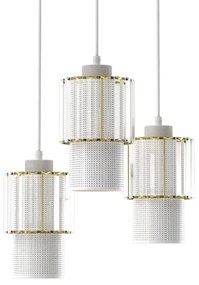 Lustră pe cablu BLANCO 3xE27/60W/230V albă