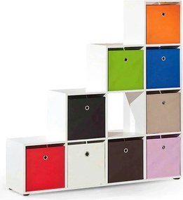 Biblioteca COBOTO, alb, PAL laminat, 139x33x144 cm