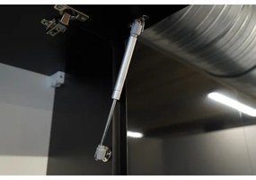 Mobilă de bucătărie MARINA 180 cm, stejar craft/negru lucios