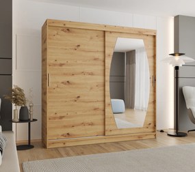 Dulap de haine 200 cm Rosaria (Stejar artisan). 1126304