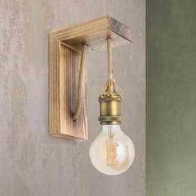Aplica de perete stil vintage lemn / sfoara / metal antique Bassena