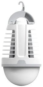 Lampă LED portabilă cu încărcare, capcană insecte, 5W, 1800 mAh, IPX4, alb/gri