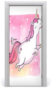 Autocolante pentru usi unicorn roz