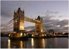 Tablou - Tower Bridge la noapte (70x50 cm)