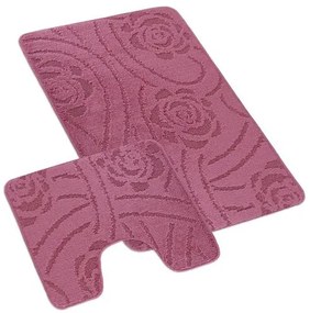 Set de covoare de baie Bellatex Bany cu designRose liliac, 60 x 100 cm, 60 x 50 cm