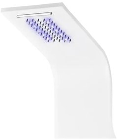 Verona White Panel duș, oțel inoxidabil, cu termostat, iluminat cu LED