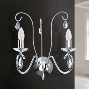 Aplică de cristal Orion WA 2-1093/2 ALESSIA 2xE14/40W/230V crom lucios