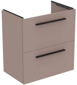 Dulap baza lavoar, 60x38x63 cm, 2 sertare, bej mat Gri-Bej