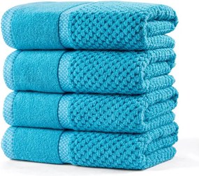 decoDoma Set de prosoape din frotir MODENA turcoaz 50 x 100 cm, 4 buc