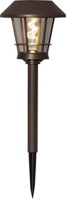 Corp de iluminat solar de exterior Star Trading Fergus, înălțime 35 cm, maro