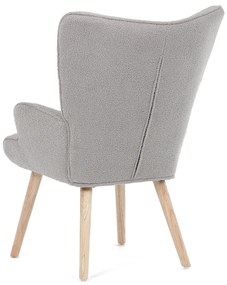 Fotoliu cu spătar înalt Bouclé GREY2, gri
