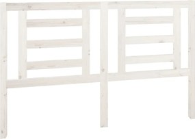 vidaXL Tăblie de pat, alb, 156x4x100 cm, lemn masiv de pin