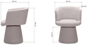 Fotoliu design rotativ YATO, gri-bej