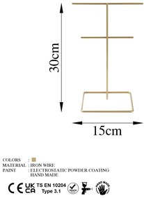 Suport bijuterii TK-004 Auriu 15x30 cm