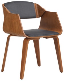 Scaun lemn curbat partial tapitat - daisy chair