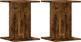 vidaXL Suporturi de plante 2 buc. stejar fumuriu 30x30x40 cm lemn