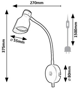 Aplica, Lampa de perete moderna Lilou
