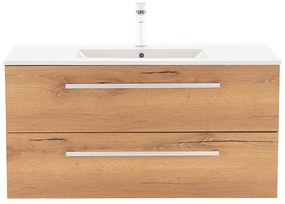 Dulap inferior Vario Clam 100 cu lavoar antracit-stejar