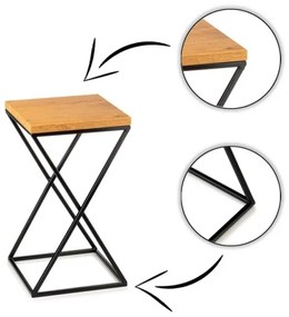 Suport pentru flori LOFT 40x24 cm negru/maro