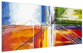 Tablou abstract - pictura (120x50 cm), în 40 de alte dimensiuni noi