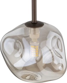 Brilagi - Lustră suspendată pe cablu VULCANO 1xG9/8W/230V, diam. 15 cm, bronz/bej fumuriu