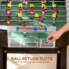 SPORTNOW Masă de fotbal de 92 cm cu 22 jucători 2 mingi marcatoare manuale mânere antiderapante lemn natural | Aosom Romania