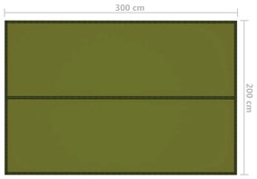 Prelata de exterior, verde, 3x2 m Verde, 3 x 2 m