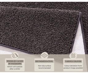 Covor Hanse Home Pure, 80x300 cm, gri antracit