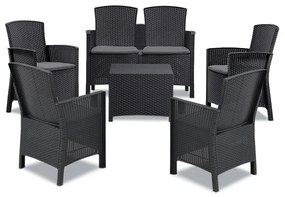Set de mobilier de grădină Lima III cu 6 locuri, grafit