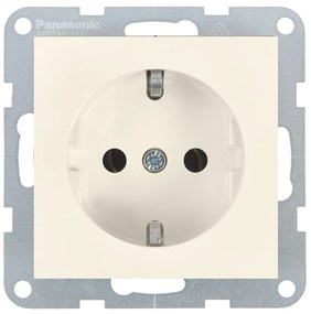Priza simpla cu impamantare 16A, IP20, Bej, Panasonic Karre Plus 55