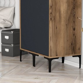 Dulap de haine Kiara SS (Nuc + antracit). 1088398