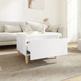 Masa laterala, alb, 50x46x35 cm, lemn compozit 1, Alb