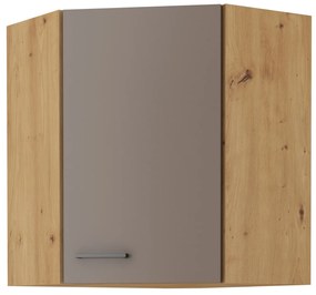 Dulap superior de bucătărie de colț Barb 58x58 GN-72 1F (stejar artisan + trufă). 1044952